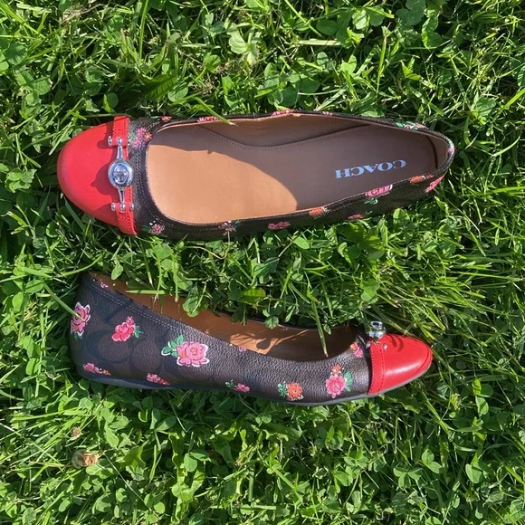 Coach Shoes Coach Leila Signature Posey Flower Turnlock Ballet